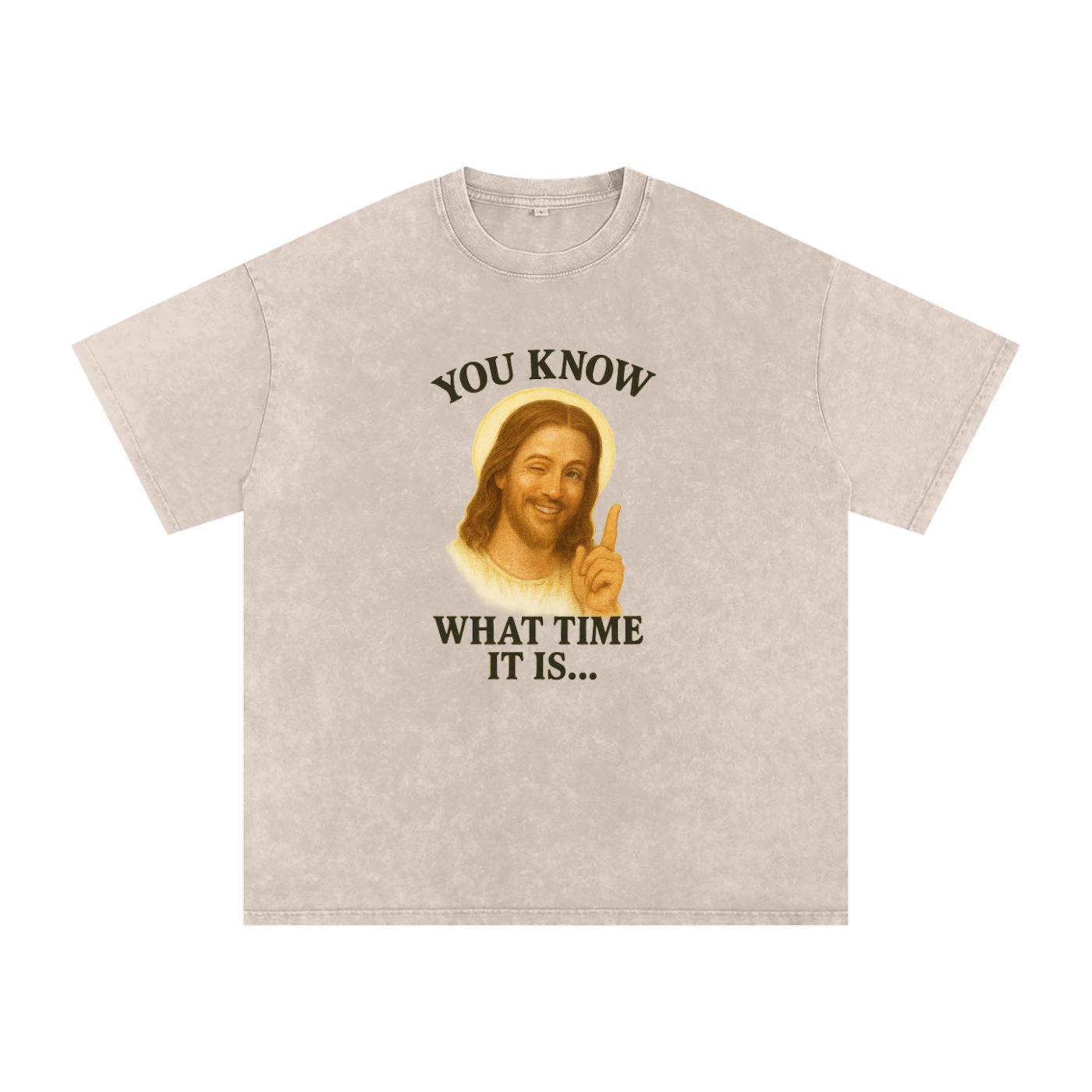 Snow Washed Oversized Cotton T-Shirt